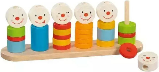 Stapelspiel Ich Lerne Zählen mit Gesichtern aus Holz ab 24 Monaten
