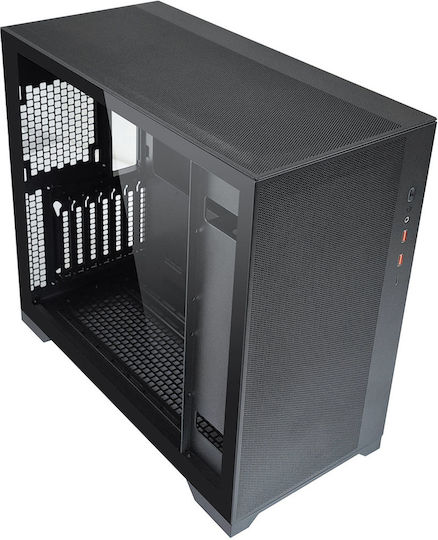 FSP/Fortron CMT580B Геймърско Midi Tower Компютърна Кутия с Страничен Прозорец Черен