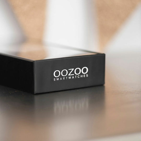 Oozoo Q00306 45mm Smartwatch με Παλμογράφο (Χρυσό)