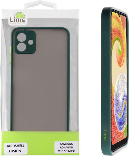 Lime Hardshell Fusion Full Camera Protection Back Cover Πλαστικό / Σιλικόνης Διάφανο / Πράσινο (Galaxy M13)