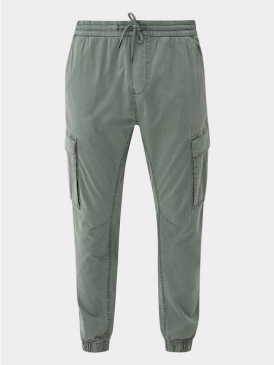 Trousers Cargo Elastic in Slim Fit Khaki