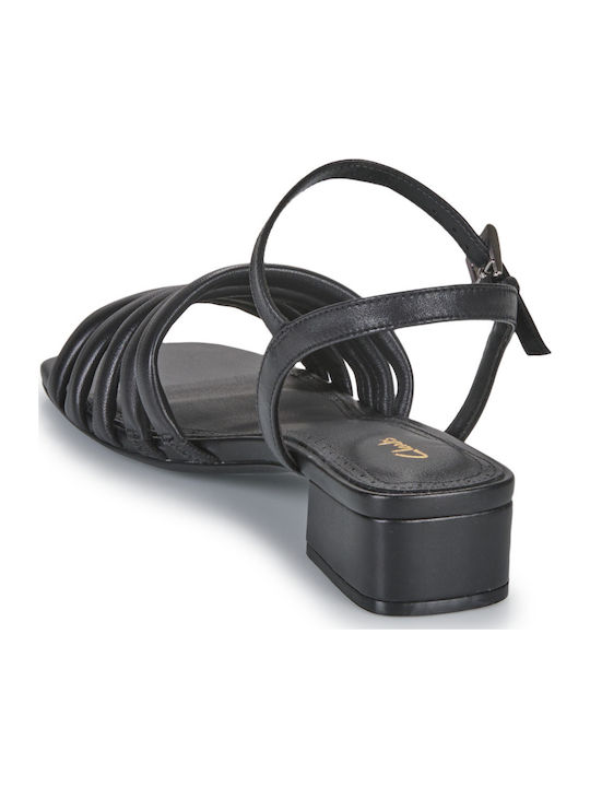 Seren25 Leather Sandals Black
