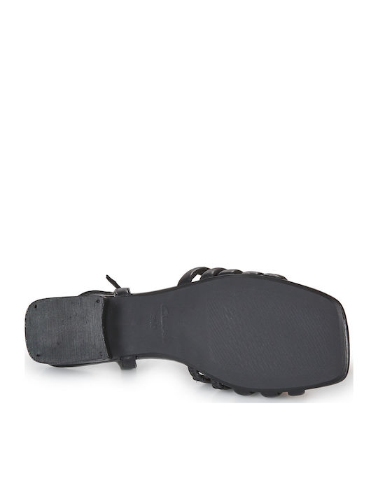 Seren25 Leather Sandals Black