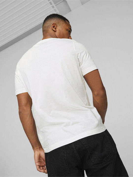 Puma Graphics Photoprint Ανδρικό T-shirt Λευκό με Στάμπα