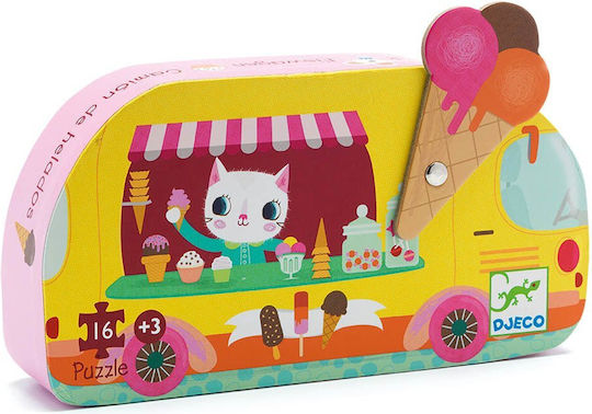 Kids Puzzle Ice Cream Shop for 3+ years+ Years 16pcs Djeco