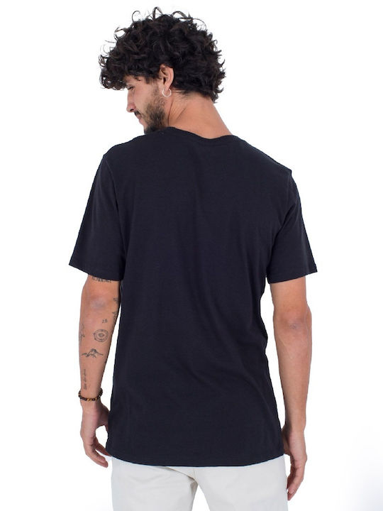 Hurley T-shirt Bărbătesc cu Mânecă Scurtă Negru