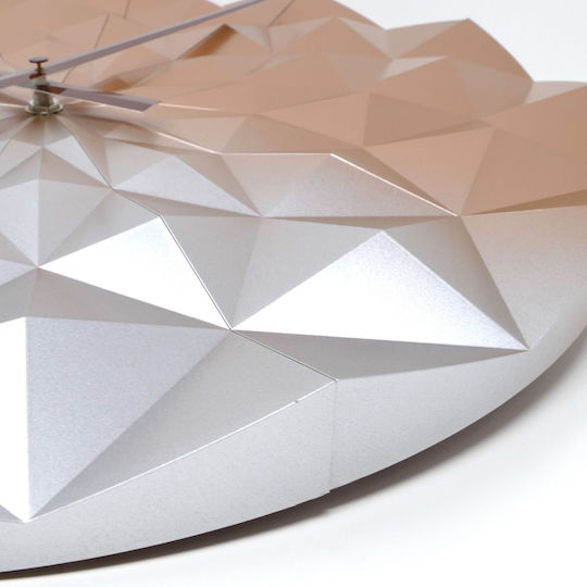 TFA Diamond Ρολόι Τοίχου Πλαστικό Γκρι Ø44.5cm