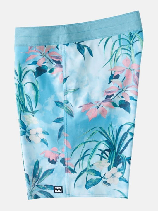 Sundays Pro Men's Swimwear Bermuda Light Blue with Patterns