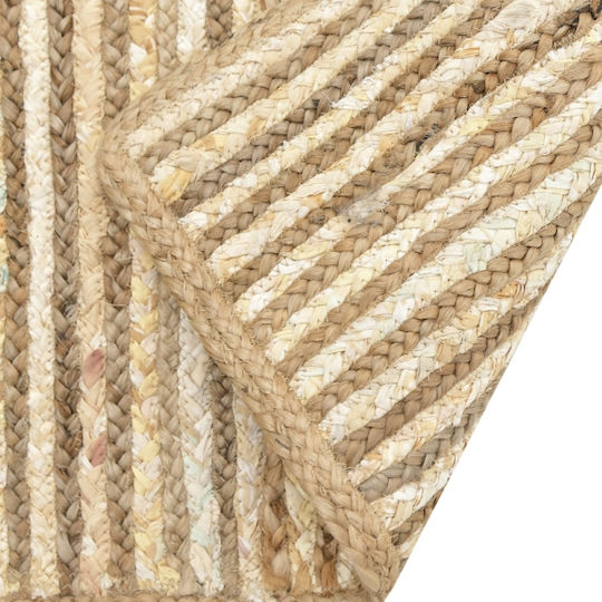 Inart Jute Rug Rectangular Summer from Jute Beige