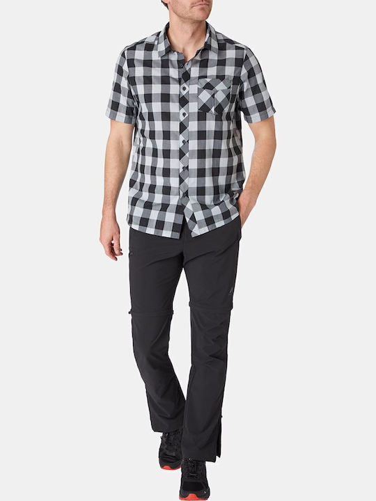 Arcco Κοντομάνικο Πουκάμισο Καρό Black / Grey