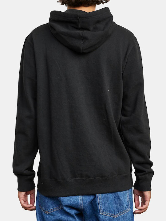 RVCA Americana Men's Sweatshirt with Hood and Pockets Black