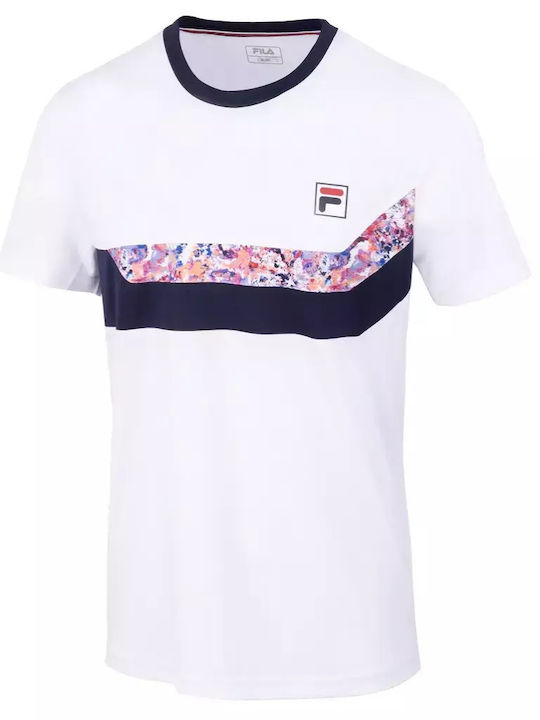 Fila Luca Herren Sport T-Shirt Kurzarm Weiß