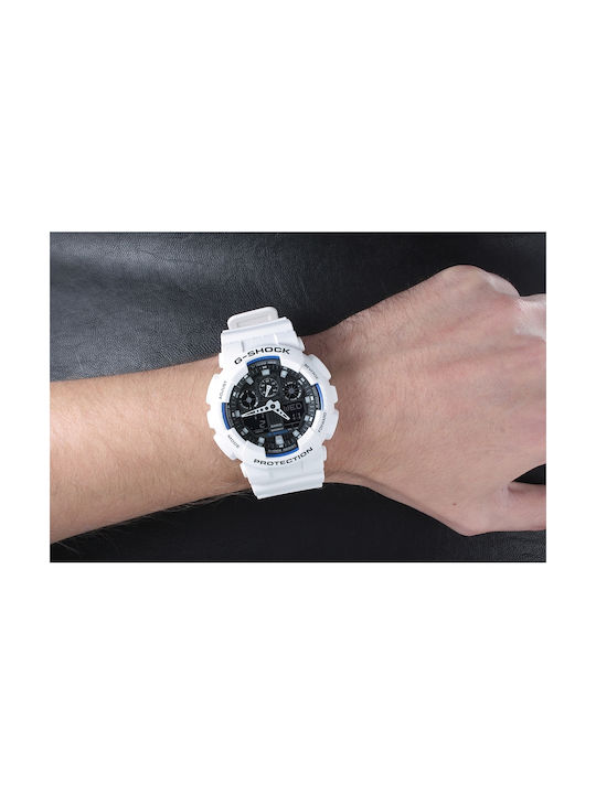 Casio G-Shock Ρολόι Μπαταρίας με Καουτσούκ Λουράκι σε Λευκό χρώμα