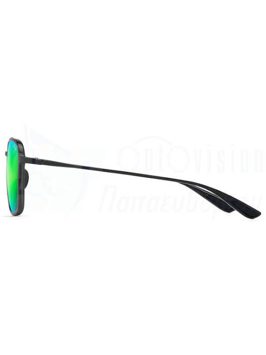 Maui Jim Keokea Bărbătești Ochelari de soare cu Negru Cadru și Verde Polarized Lentilă