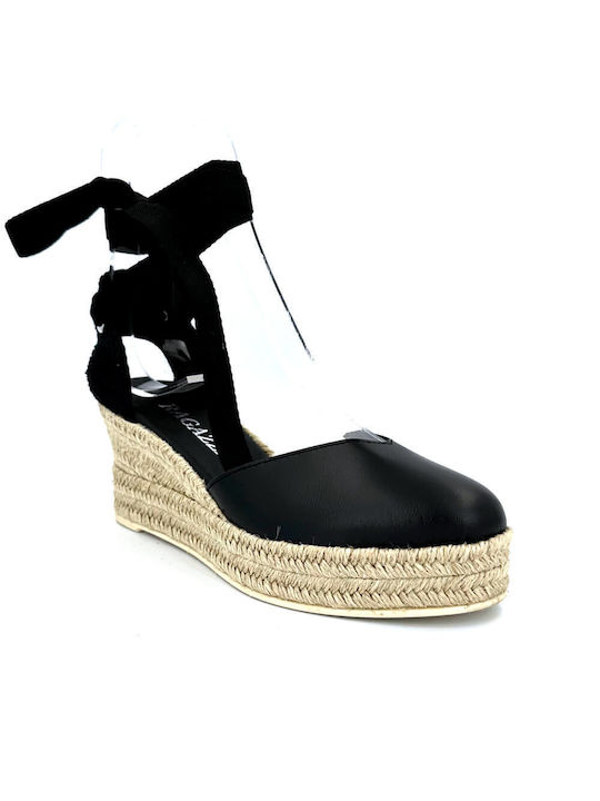 Ragazza Anatomic Women's Leather Platform Espadrilles Black