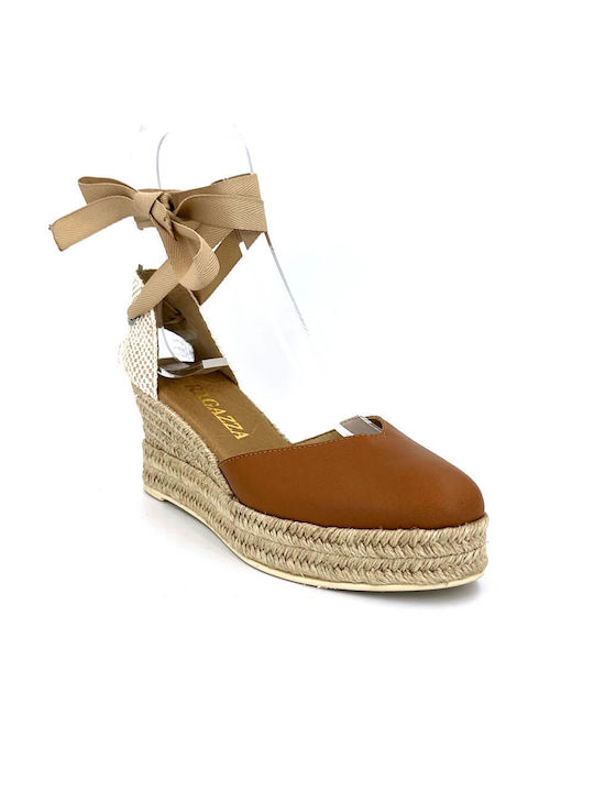 Ragazza Anatomice Platforme dama în stil espadrile Tabac maro