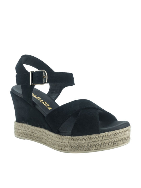 Ragazza Anatomic Women's Suede Platform Espadrilles Black