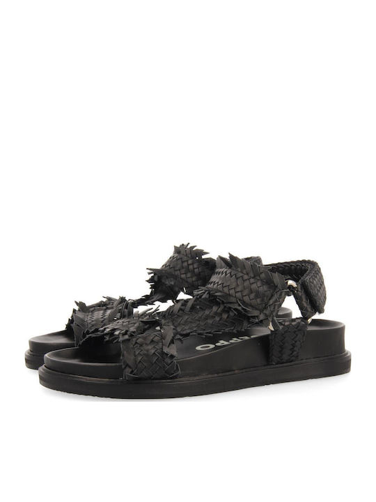 Gioseppo Leather Sandals Black