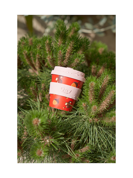 QuyCup Alvin Becher Kunststoff mit Deckel Rot 230ml
