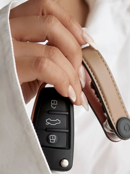 Orbitkey Μπρελόκ Δερμάτινο Ροζ