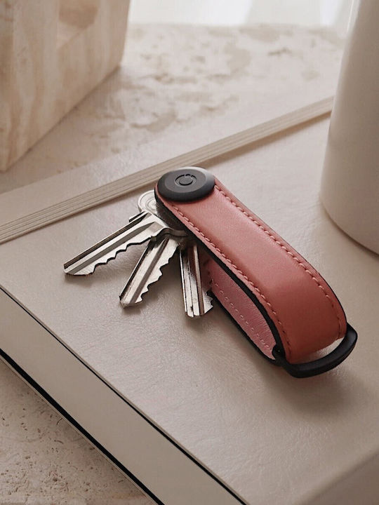 Orbitkey Μπρελόκ Δερμάτινο Ροζ