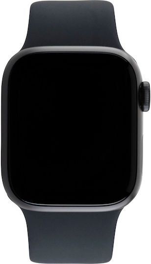 Apple Watch Series 8 Cellular Aluminium 45mm Waterproof with eSIM and Heart Rate Monitor (Midnight with Midnight Sport Band)