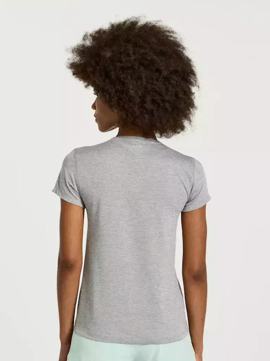 Saucony Damen Sport T-Shirt Gray