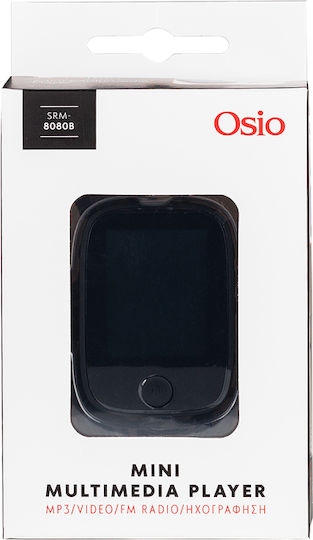 Osio SRM-8080Β MP3 Player (8GB) with TFT Screen 1.8" Black