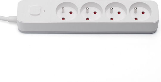 Savio Steckdosenleiste 4 Positionen mit Schalter und Kabel 3m