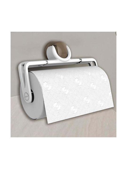 Bama Wall Mounted Plastic Paper Towel Holder White-Brown 25.1x5x16.2cm 10600