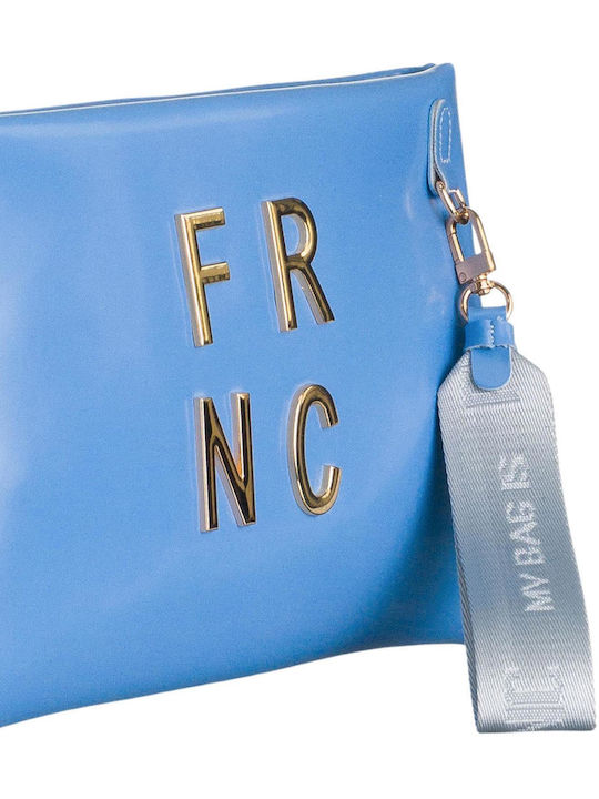 FRNC Γυναικεία Τσάντα Χειρός Γαλάζια
