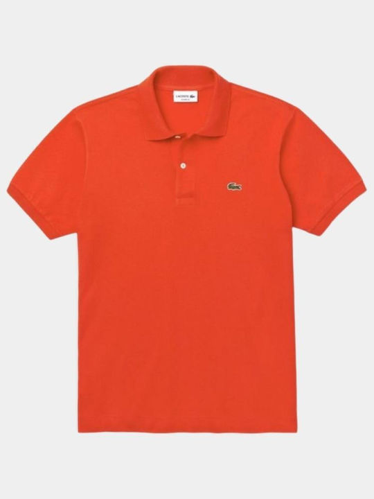 Lacoste Polo Μπλούζα Κοντομάνικη Πορτοκαλί