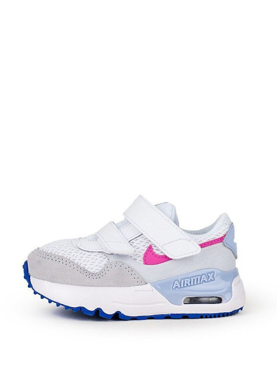 Air Max System Kids Sneakers with Scratch White