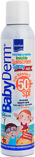 InterMed Babyderm Waterproof Kids Sunscreen Spray SPF50 200ml