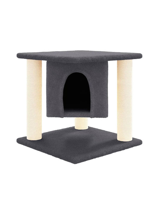 vidaXL Котешко драскало Дървета за котки Сив 35x35x37см.