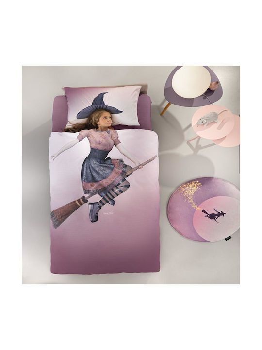 Saint Clair Spell Set Kinderbettbezug Einzel mit Kissenbezug Baumwolle Spell Suede 165x225cm