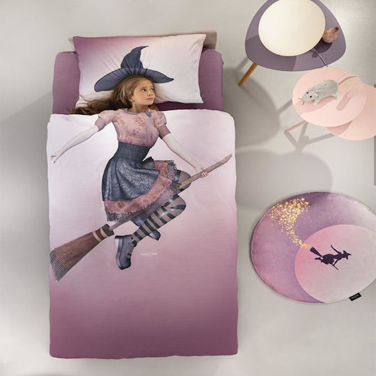 Saint Clair Spell Set Kinderbettbezug Einzel mit Kissenbezug Baumwolle Spell Suede 165x225cm