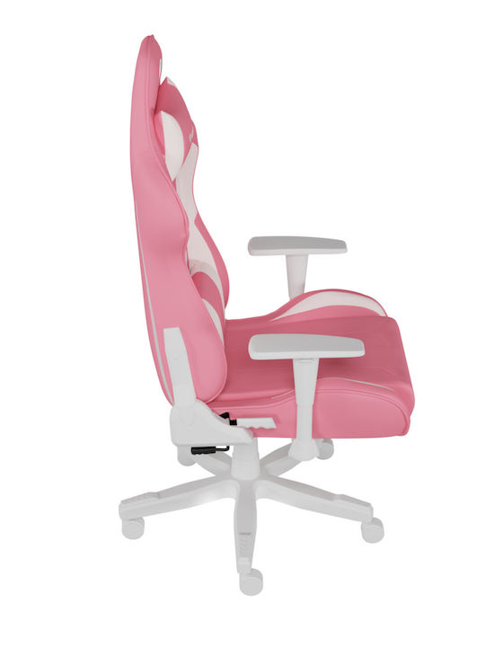 Genesis Nitro 710 Artificial Leather Gaming Chair with Adjustable Arms Pink / White