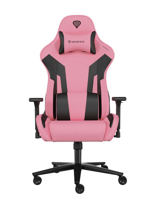Genesis Nitro 720 Καρέκλα Gaming Δερματίνης με Ρυθμιζόμενα Μπράτσα Ροζ / Μαύρο