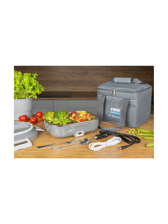 N'Oveen Електрически Кутия за обяд Термос Inox Dark Grey 1000мл 1бр
