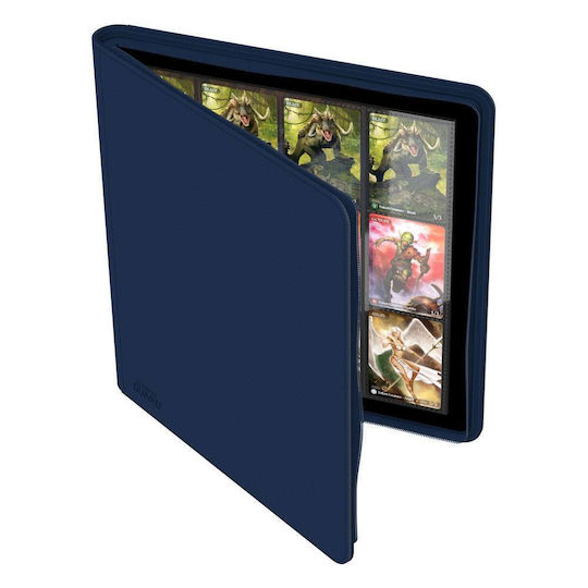 Ultimate Guard Zipfolio 480-24 Pocket XenoSkin Binder 12-Pocket Standard Size Quadrow Blue UGD010344