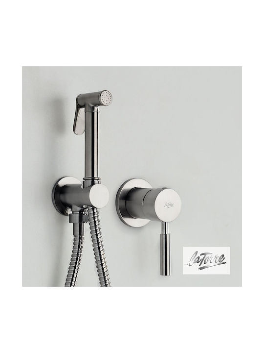 La Torre New Tech Επιτοίχιο Σετ Μπιντέ Inox