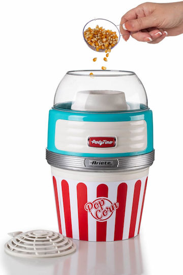 Ariete Pop Corn XL Party TIme Blue Popcorn Maker Hot Air 1100W
