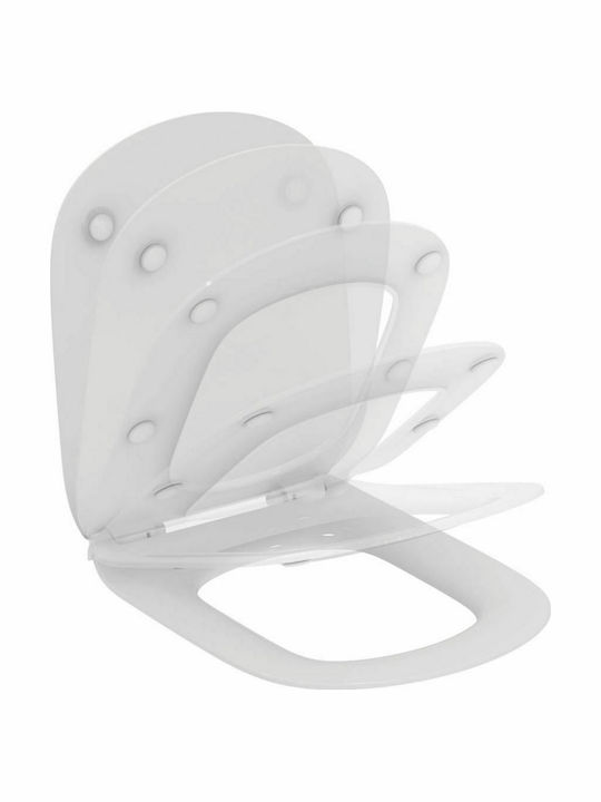 Ideal Standard Soft Close Toilet Slim Seat White Tesi II 42cm