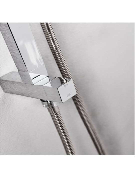 Tema Shower Column Without Battery 85cm Silver