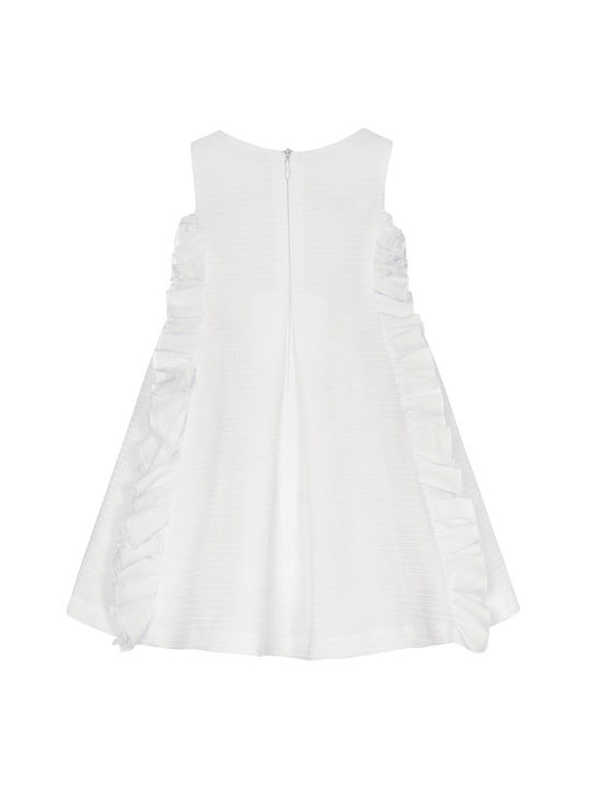 Balloon Chic Kids Dress Sleeveless White