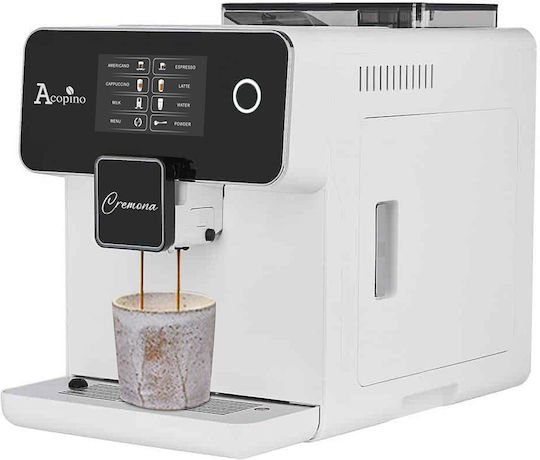 Acopino Cremona Automatic Espresso Machine 1500W Pressure 19bar with Grinder White
