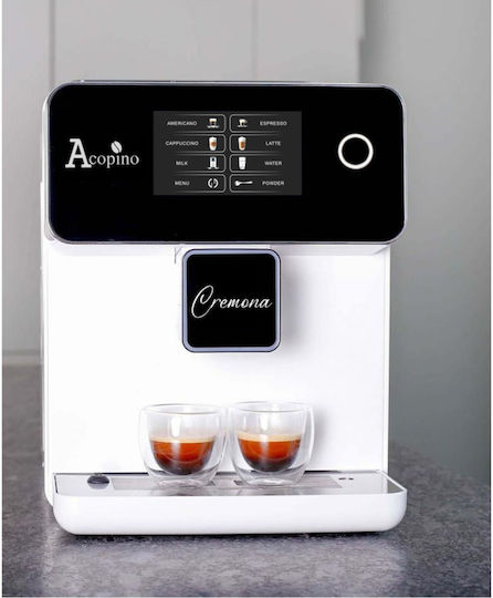 Acopino Cremona Automatic Espresso Machine 1500W Pressure 19bar with Grinder White