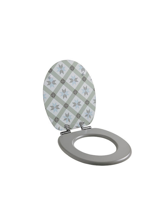 Wirquin Wooden Soft Close Toilet Seat Ciment 16469 41-43cm