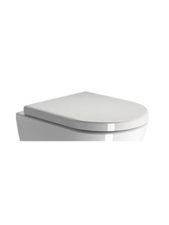GSI Bakelite Soft Close Toilet Slim Seat White Norm-Pura 46cm